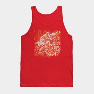 wolf head Tank Top